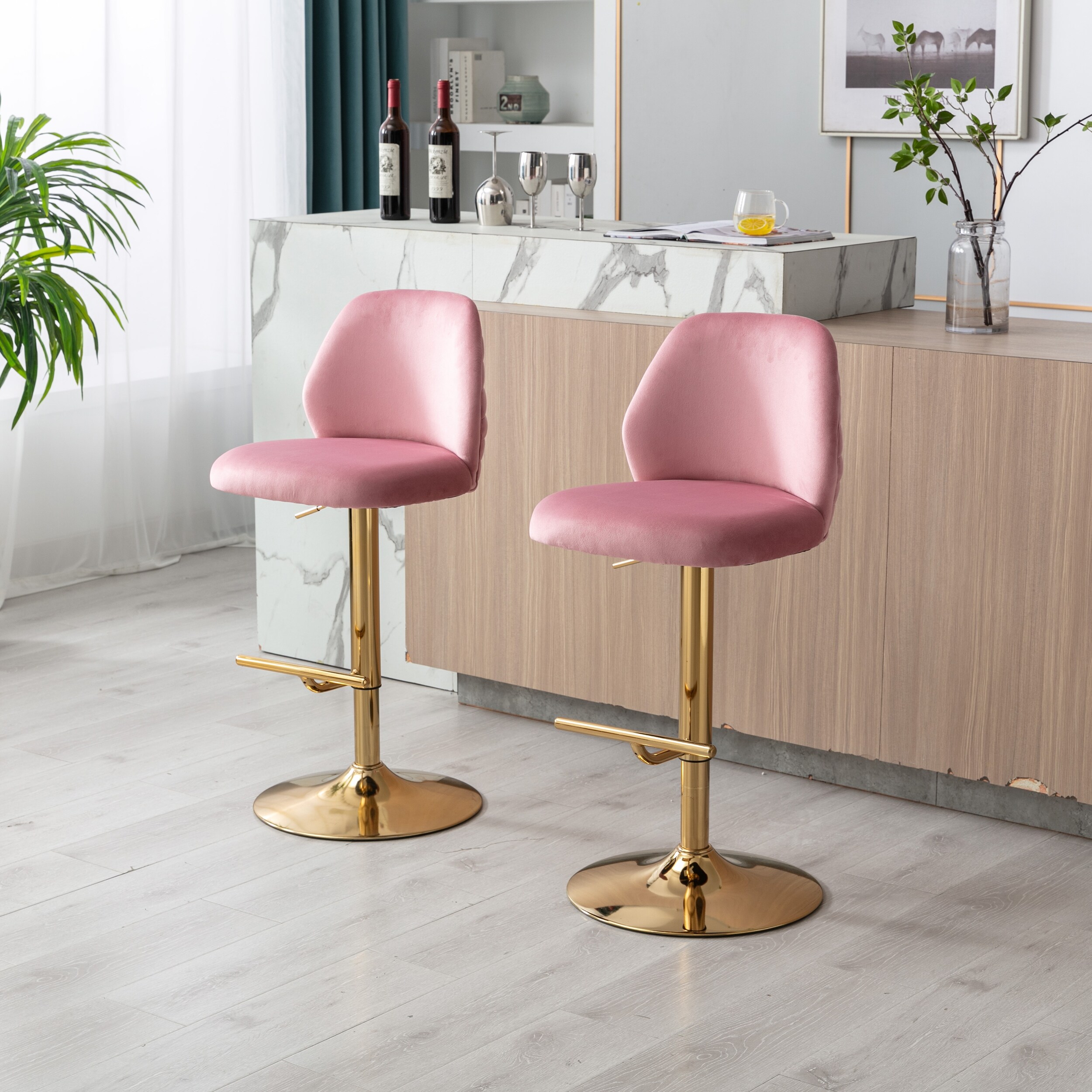 Adjustable pink bar stools best sale