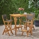 preview thumbnail 22 of 33, Polaris 45-inch 5-piece Outdoor Bar Table Set by Christopher Knight Home