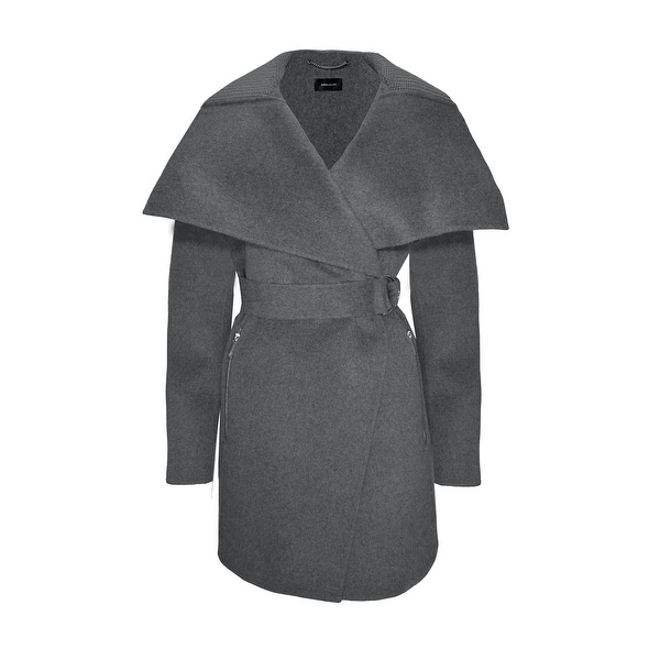 gray wool wrap coat