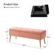 preview thumbnail 117 of 137, HULALA HOME Neptunus Modern 45.5" W Velvet Bedroom Storage Bench for End of Bed with Nailhead Trim