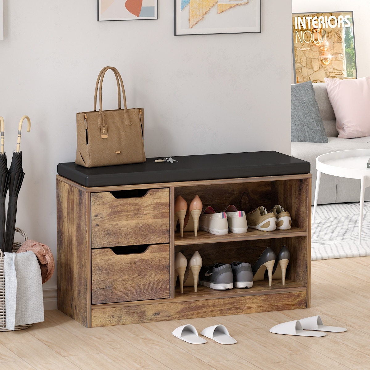 baltic bench coat rack