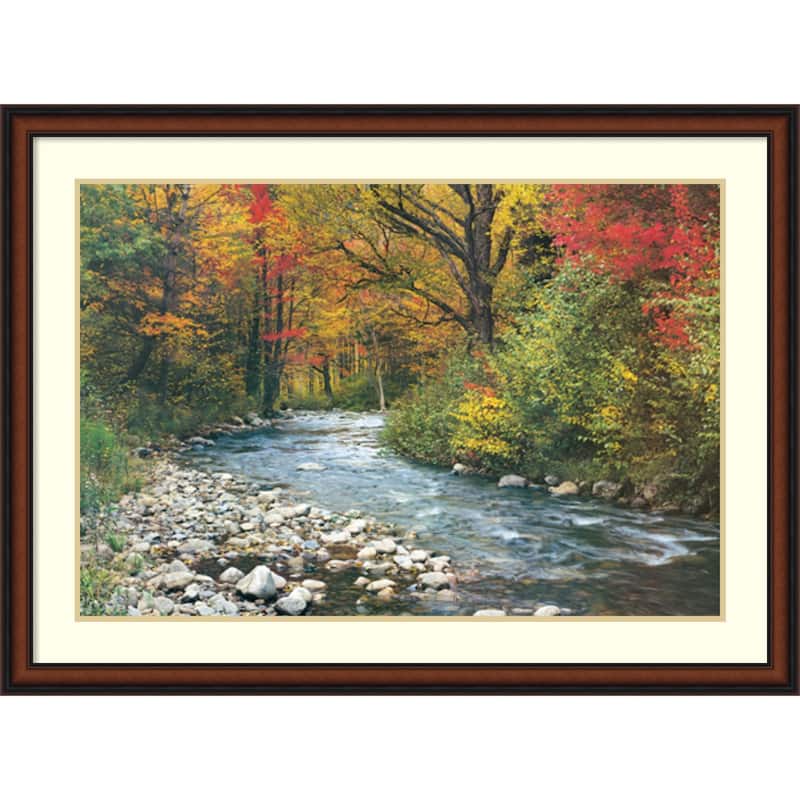 Forest Creek I Framed Art Print - 43 x 31 in - Brown