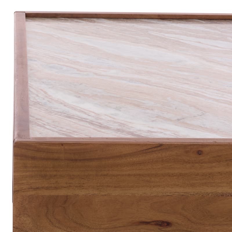 SAFAVIEH Couture Jaslina Marble Top Coffee Table - 35"W x 35"D x 15"H