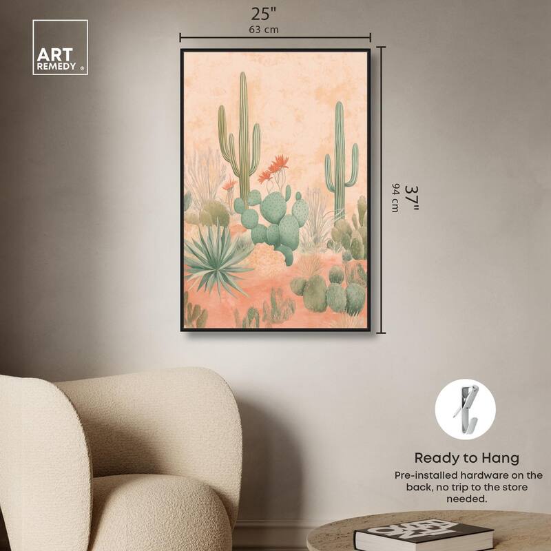 Cactus Ballet Canvas by Art Remedy