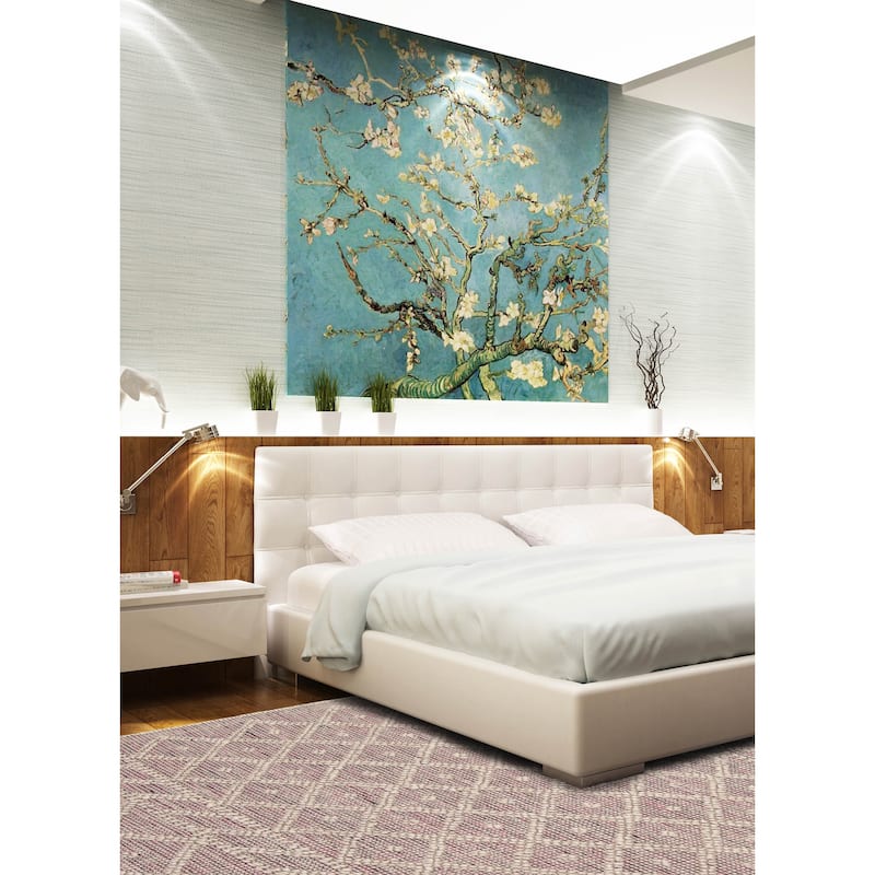 ECARPETGALLERY Braid weave Sienna Pink Wool Rug - 5'1 x 8'0