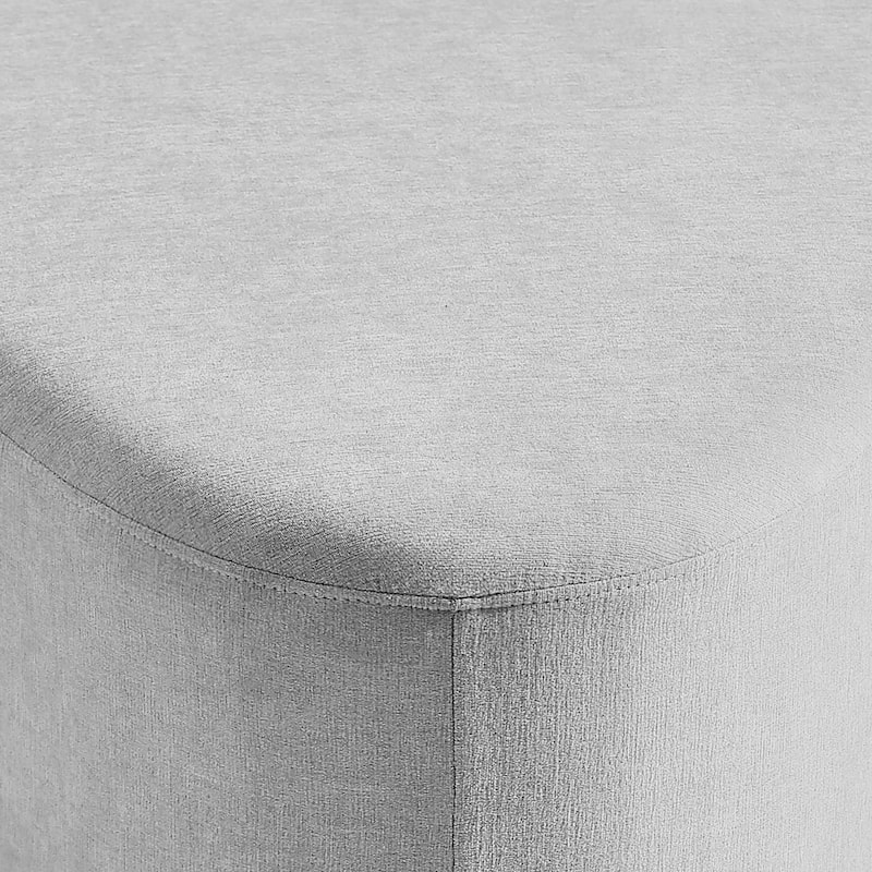 Leon 43" W Modern Oversized Chenille Triangular Cheese Ottoman