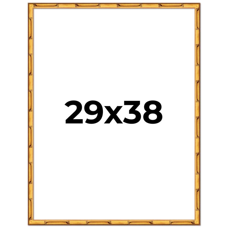 29x38 Frame Gold Bamboo Picture Frame - Complete Modern Photo Frame