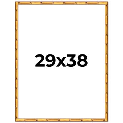29x38 Frame Gold Bamboo Picture Frame - Complete Modern Photo Frame