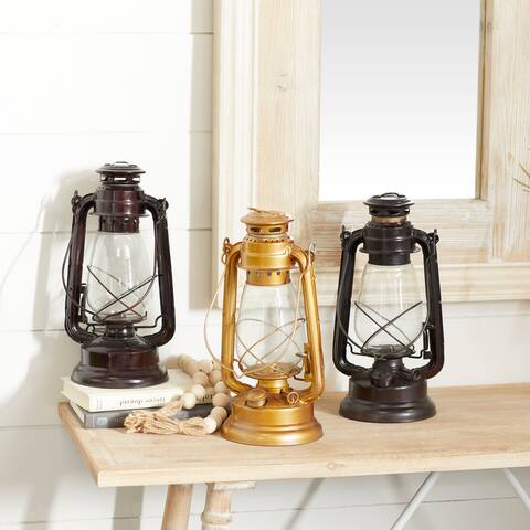 Multi Iron Coastal Lantern (Set of 3) - 6 x 6 x 13
