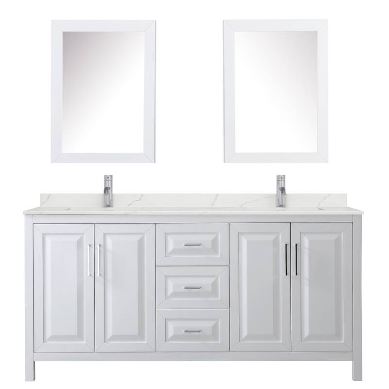 Wyndham Collection WCV252572D-QTZ-UNSMED Daria 72" Free Standing