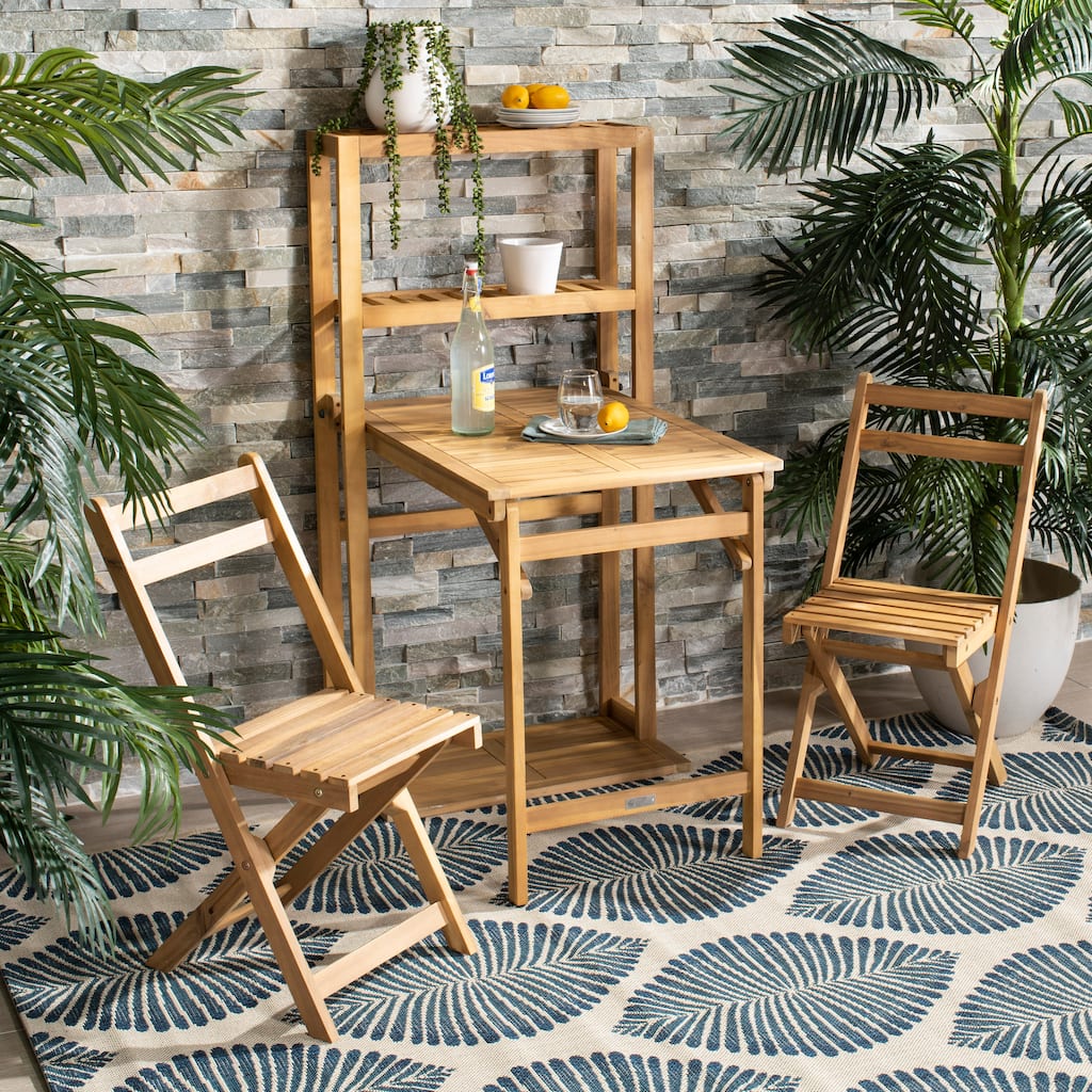 SAFAVIEH Outdoor Chikako Balcony Dining Cabinet Set - 26Wx23Dx50H