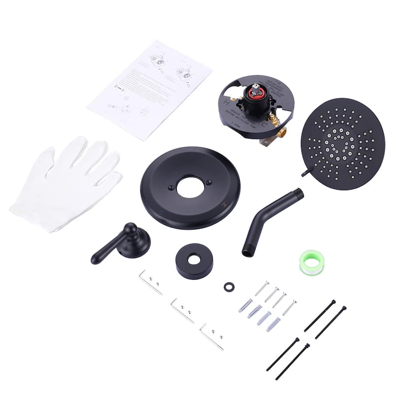 WOWOW Single Handle 5-Spray Shower Faucet with Valve