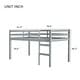 preview thumbnail 8 of 36, Solid Rubber Wooden Twin Loft Bed with Ladder