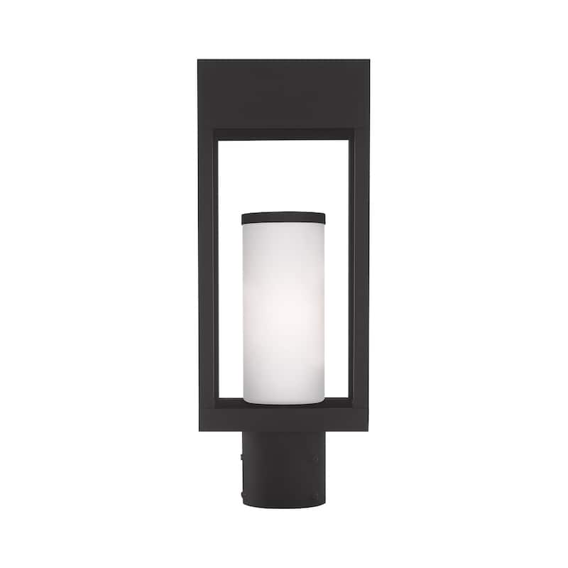 Livex Lighting Bleecker Single Light 17" Tall Outdoor Single Head Post