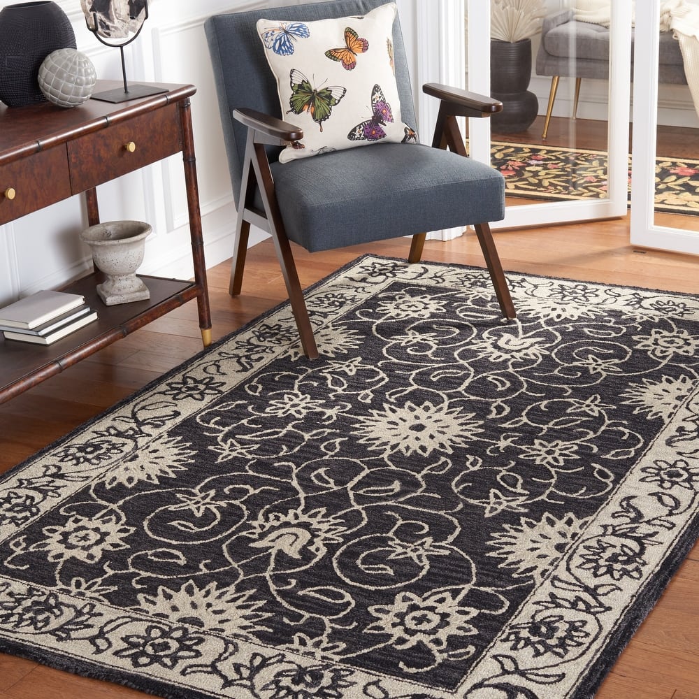 SAFAVIEH Handmade Jardin Trinchen Floral Wool Rug