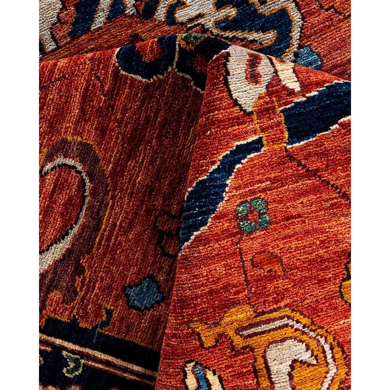 Serapi One-of-a-Kind Hand-Knotted Area Rug - Orange, 8' 1" x 9' 10" - 8' 1" x 9' 10"