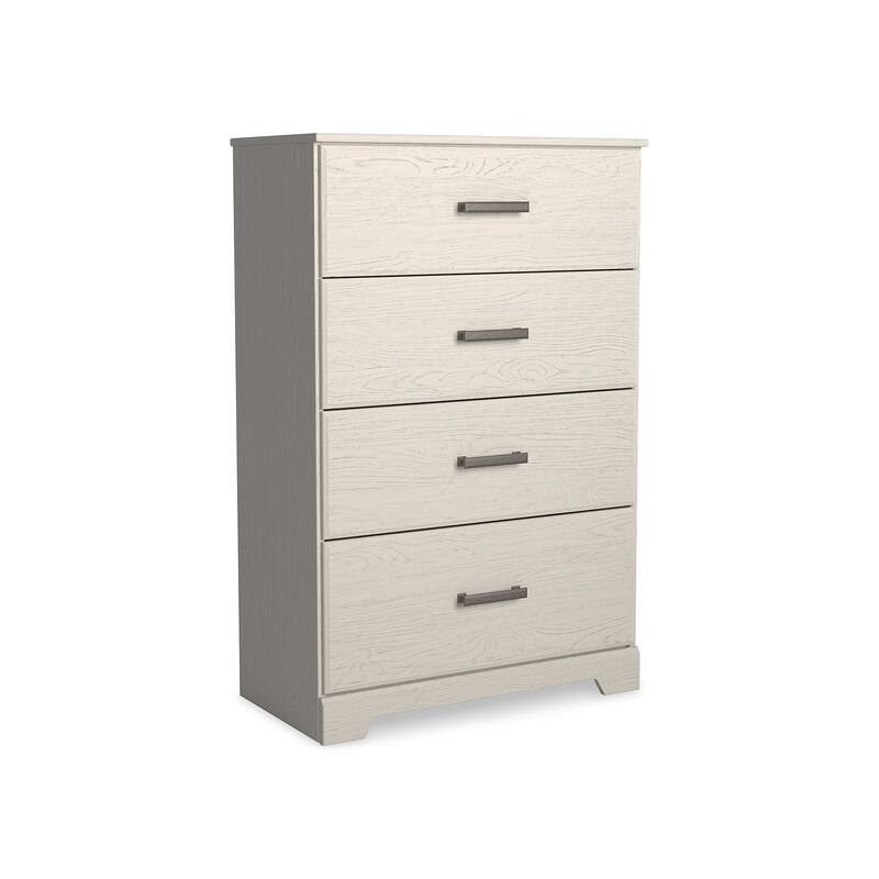 Stelsie White Four Drawer Chest
