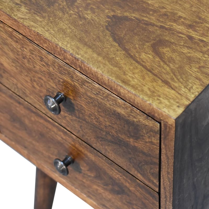 Contemporary Design 2 Drawer Nightstand,Durable And Sturdy