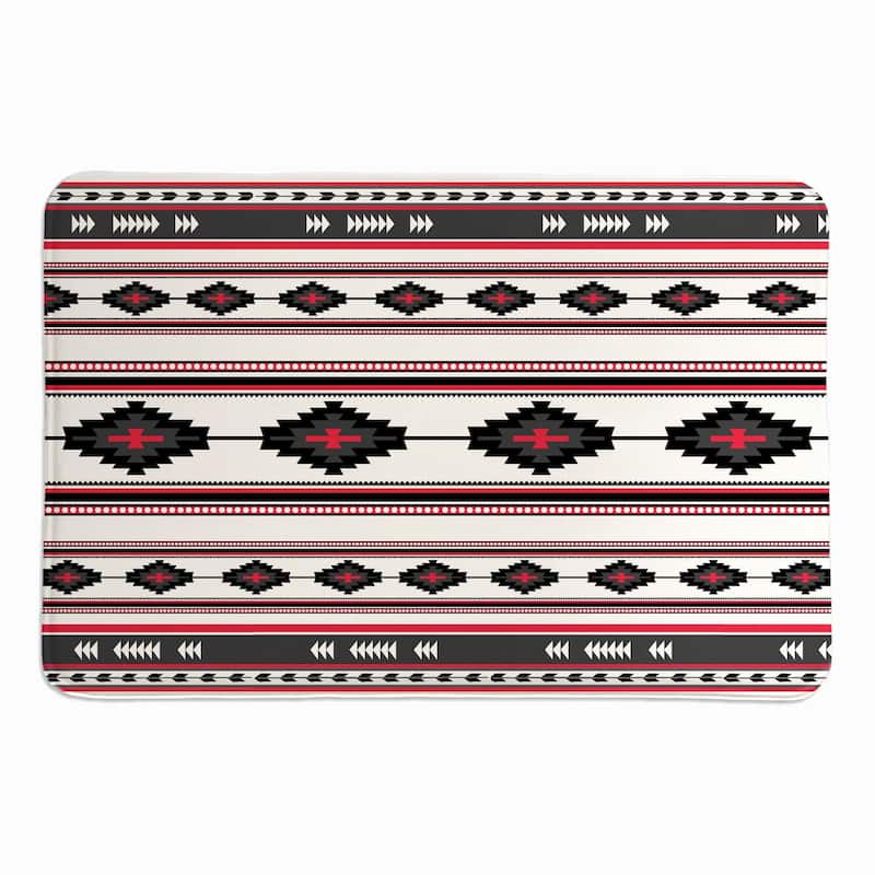Laural Home Southwest Craze Red I Memory Foam Rug