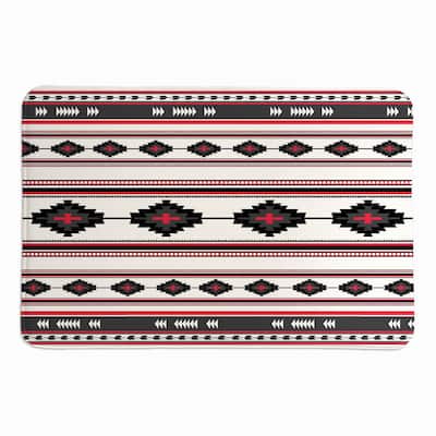 Laural Home Southwest Craze Red I Memory Foam Rug