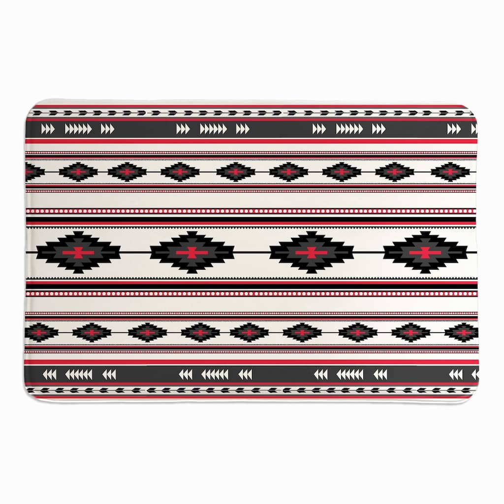 Laural Home Southwest Craze Red I Memory Foam Rug