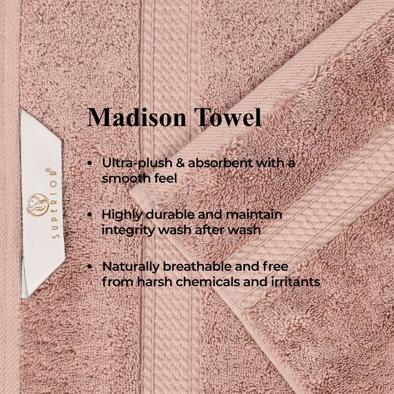 Superior Egyptian Cotton 8 Piece Towel Set Ultra Plush & Absorbent Bath, Hand & Face Towels, Heavyweight Spa Quality