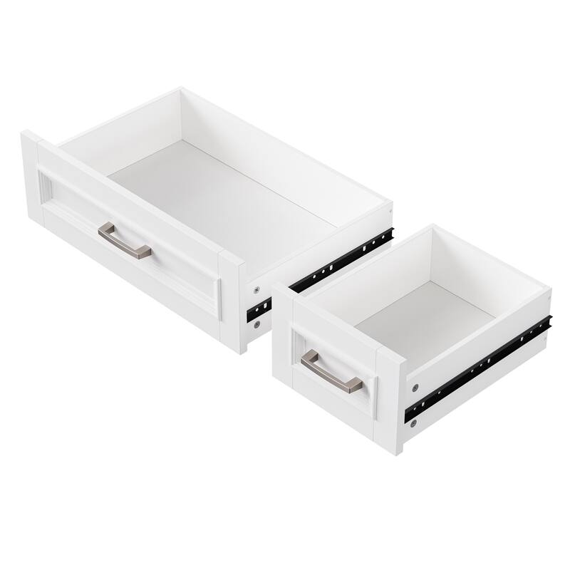 54" Wood Rolling Kitchen Island with Drop Leaf,4 Doors and 3 Drawers
