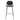 Linnea-B Bar Stool In Black Fabric with Matte Black Frame and Legs - Set Of 2