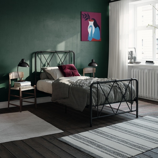 Queen metal shop farmhouse bed