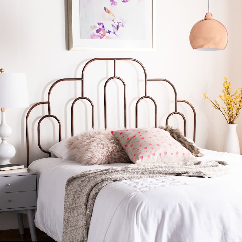 SAFAVIEH Tzana Metal Retro Headboard - Antique Bronze - Full