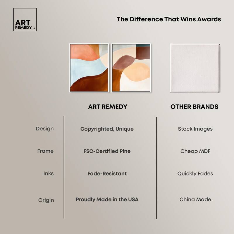 Shapes Revisited II Canvas Set of 2 by Art Remedy