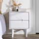 Middlebrook Mid-Century Solid Wood 2-Drawer Nightstand - White