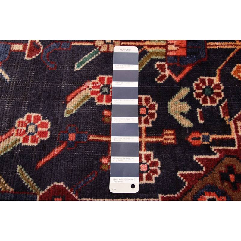 ECARPETGALLERY Hand-knotted Andelz Dark Navy Wool Rug - 4'5 x 9'0