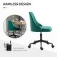 preview thumbnail 5 of 8, Mid Back Armless Desk Chair with Swivel Wheels, Velvet Fabric Swivel Vanity Chair, Adjustable Height Task Rolling Chai