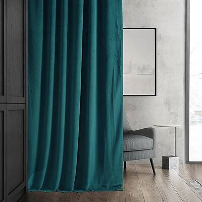 Exclusive Fabrics Signature Velvet Blackout Curtain 108 Inches Long (1 Panel)