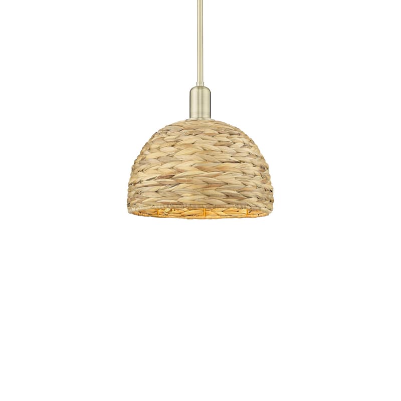 Innovations Lighting 716-1S-12-12 Woven Rattan Pendant Woven Rattan