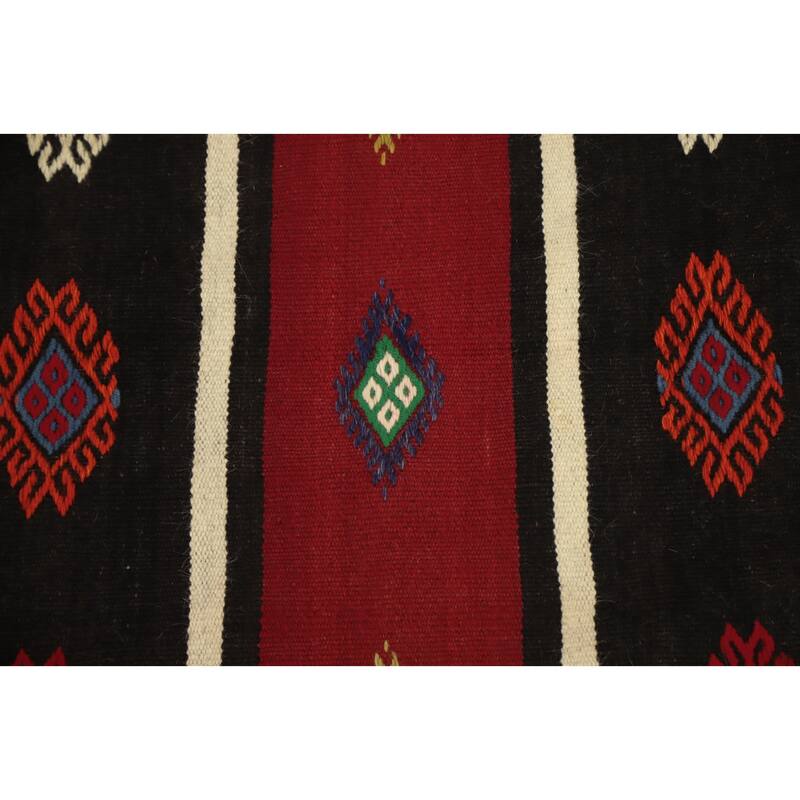 Hand Woven Oriental 100% Wool Carpet Southwestern Tribal Red Kilim Area Rug - 10' 0'' X 5' 10''