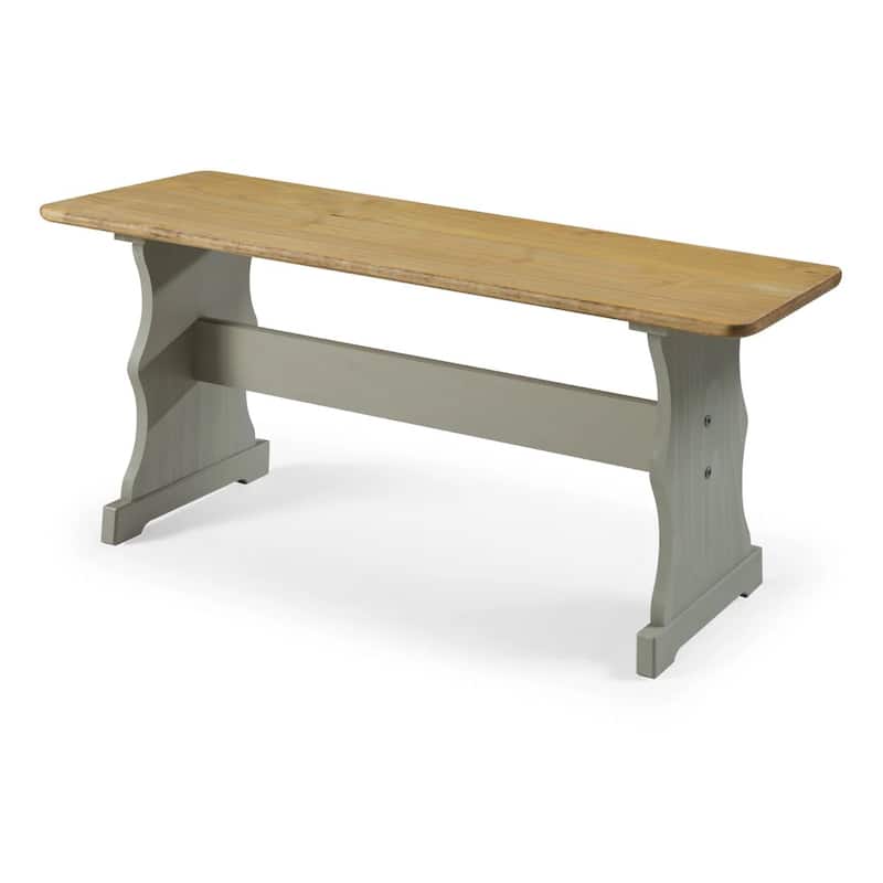 OS Home and Office Furniture Model COG805 Solid Pine Corner Dining Booth in Corona Gray