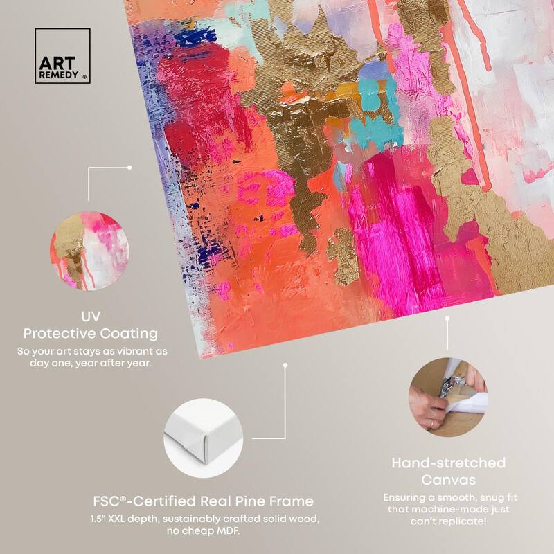 Exuberant Hues III Canvas by Art Remedy, Gallery Wrapped