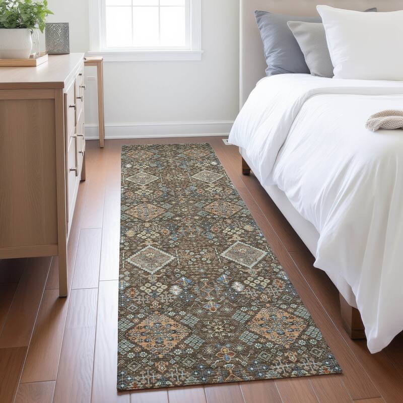 Machine Washable Indoor/ Outdoor Global Bidunga Chantille Rug