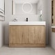 preview thumbnail 48 of 61, BNK 24/30/48/60 inch Freestanding Resin Sink Bathroom Vanity with Soft Close Door and Adjustable Shelf 47.2''W×18.1''D×35''H - Imitative Oak