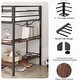 preview thumbnail 5 of 16, twin loft bunk black with Cinnamon wood shelf