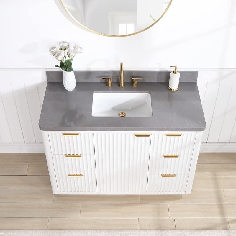 Miseno MV-704148 Cadiz 48" Free Standing Single Basin Vanity Set with