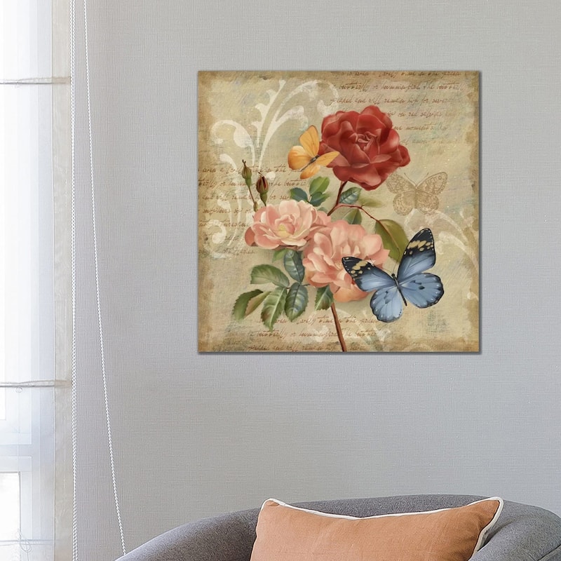 iCanvas "Butterfly Botanical II" by Conrad Knutsen Canvas Print - 26x26x1.5