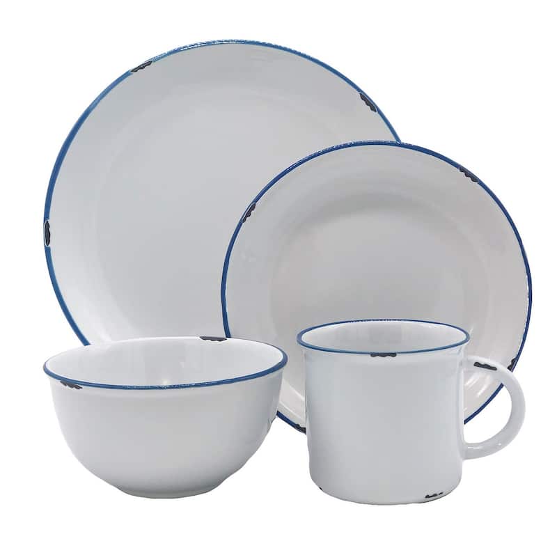 Tinware 4-Piece Place Setting