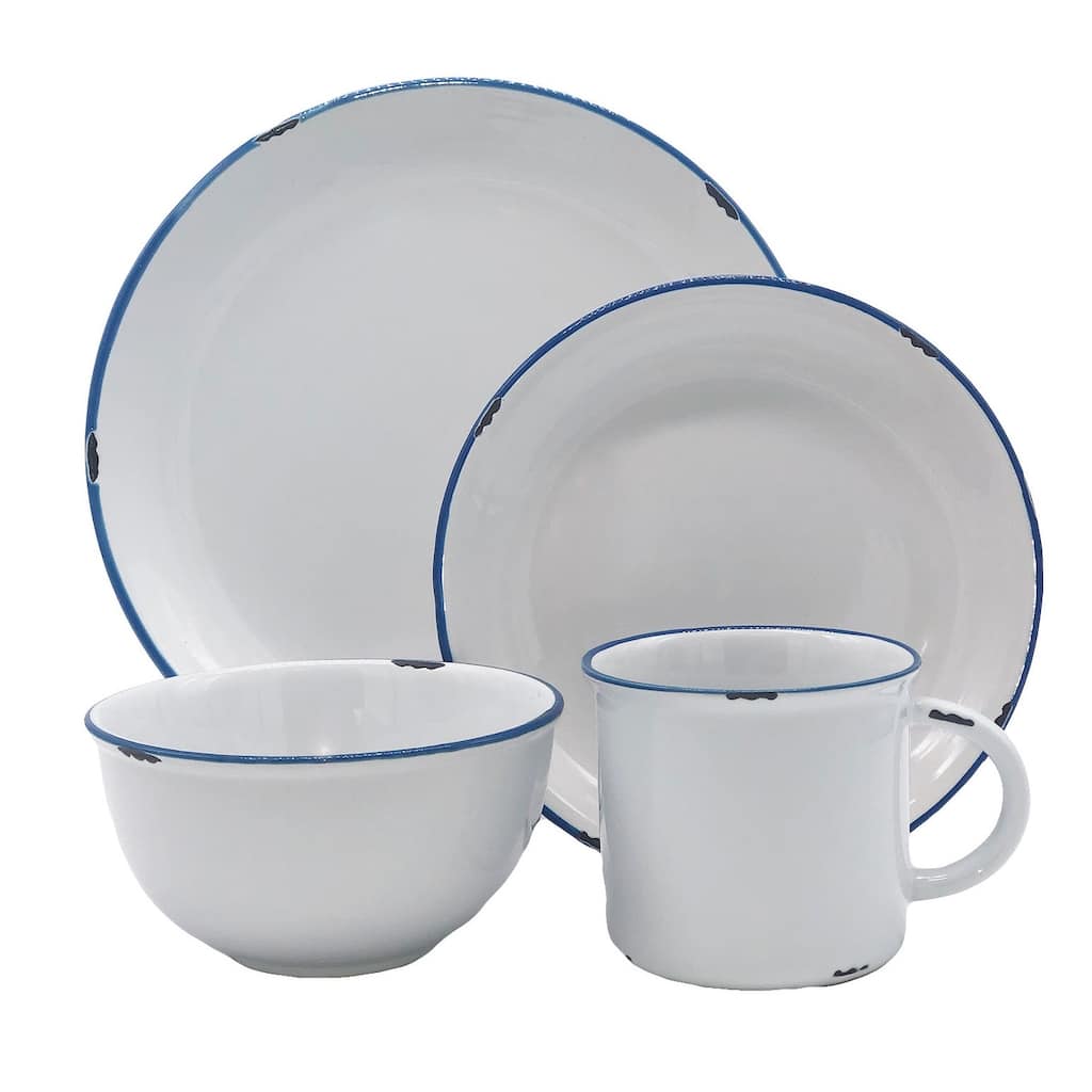 Tinware 4-Piece Place Setting