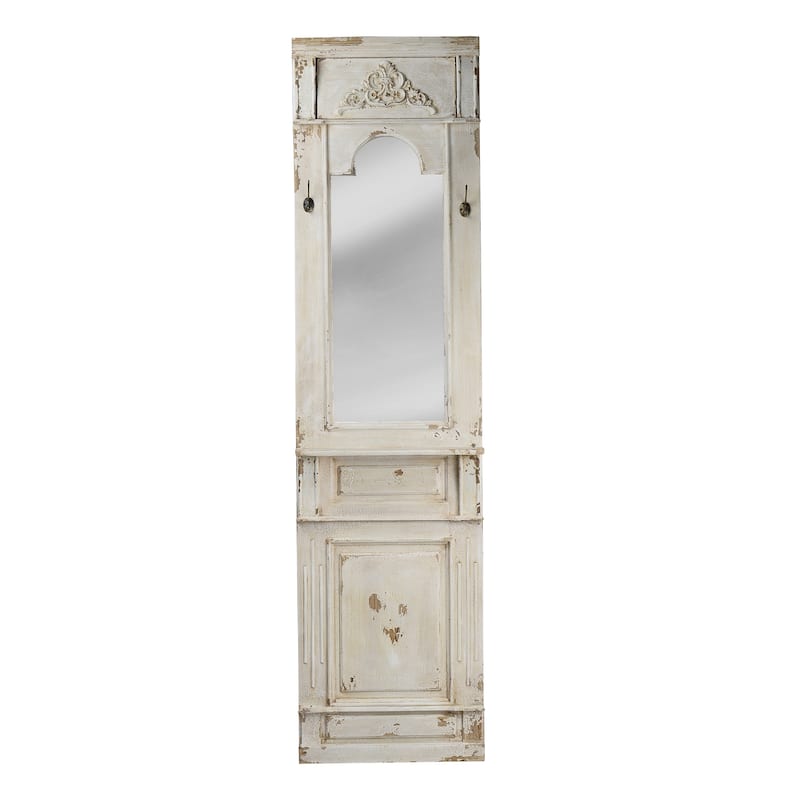 Classic Vintage Antique White Wall Mirror - Off-White