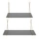 preview thumbnail 7 of 18, Kate and Laurel Vista Wood and Metal Wall Shelves - 2 Piece