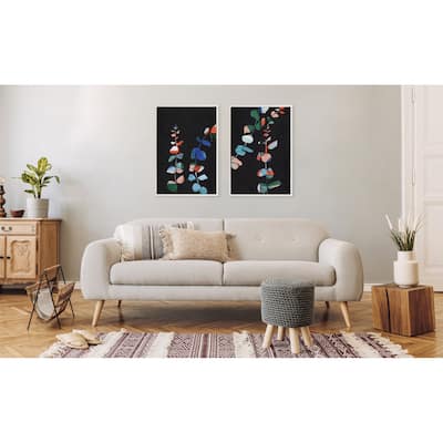 Sylvie Beaded Jade I and II Framed Canvas Art Set by Nikita Jariwala