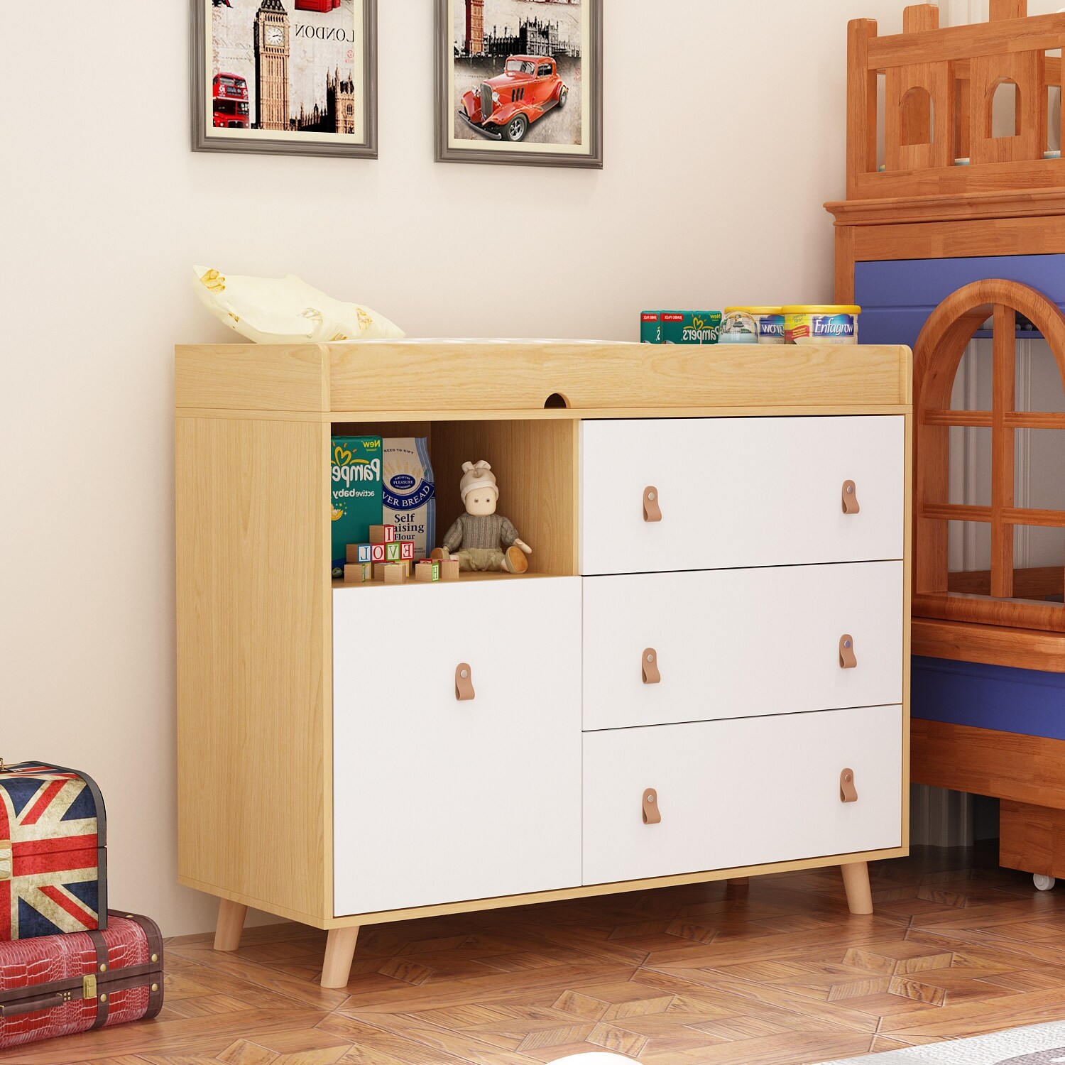Baby chest of drawers with change table cheap